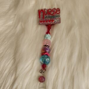 Nurse Beaded Badge Reel